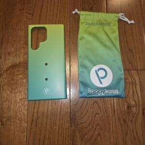 Loopy Case Two-Tone Phone Case - Lime and Teal. Samsung S23 Ultra